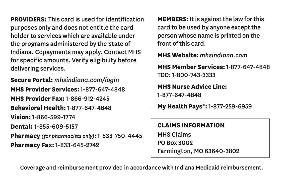 HHW ID Back Card